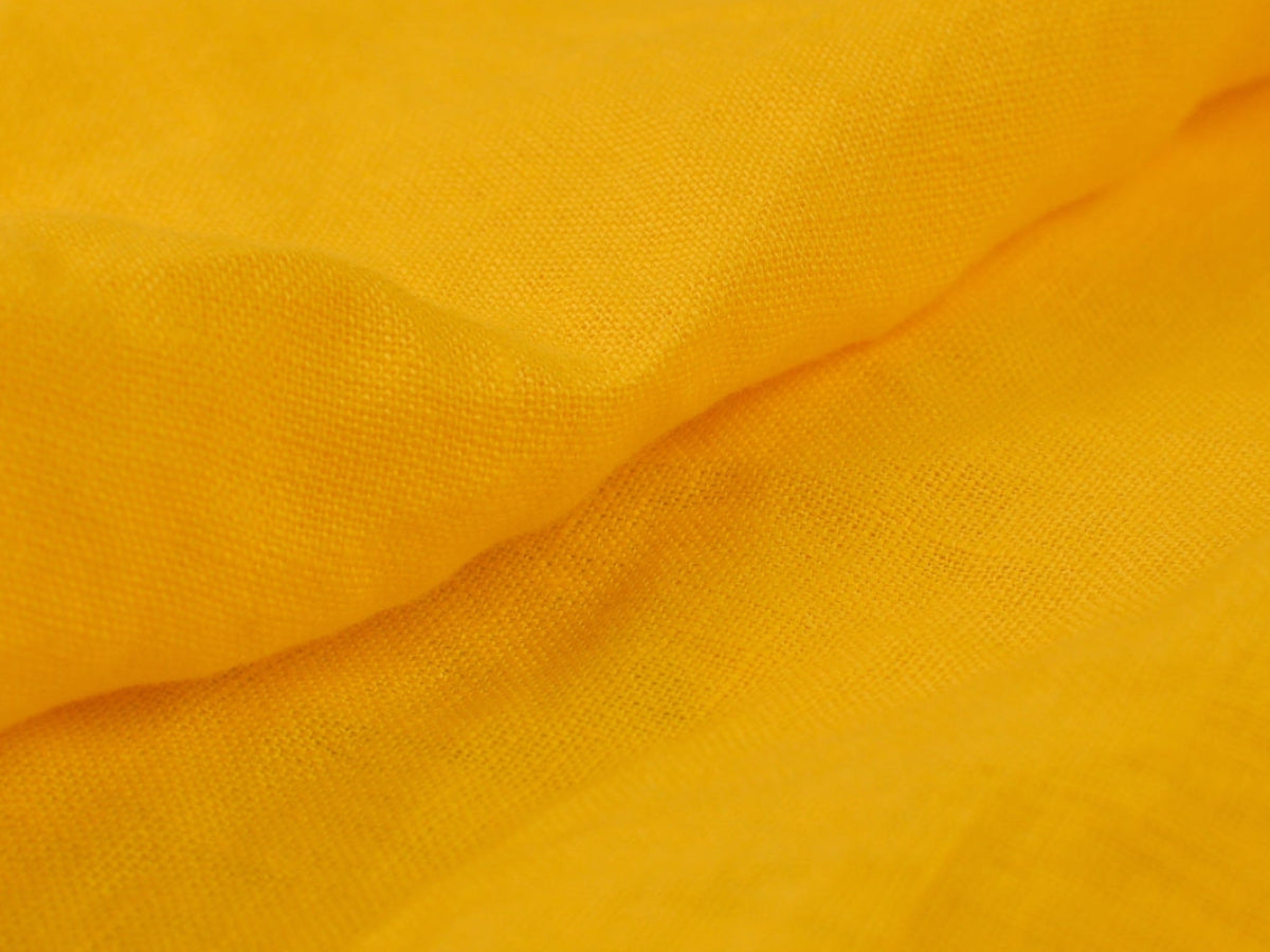 Yellow stone washed linen