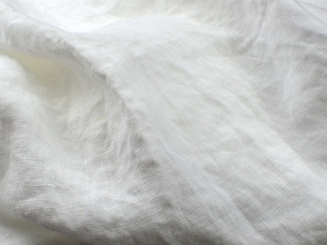 White stone washed linen