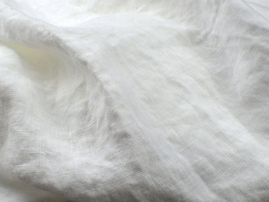 White stone washed linen