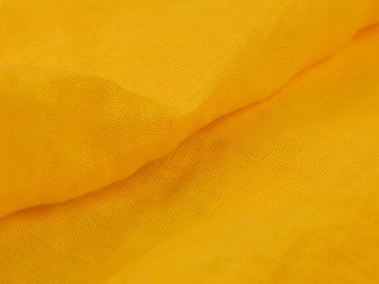 Yellow stone washed linen