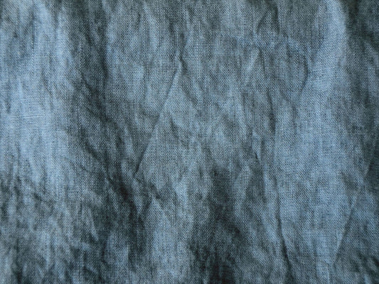 Close-up of textured blue fabric