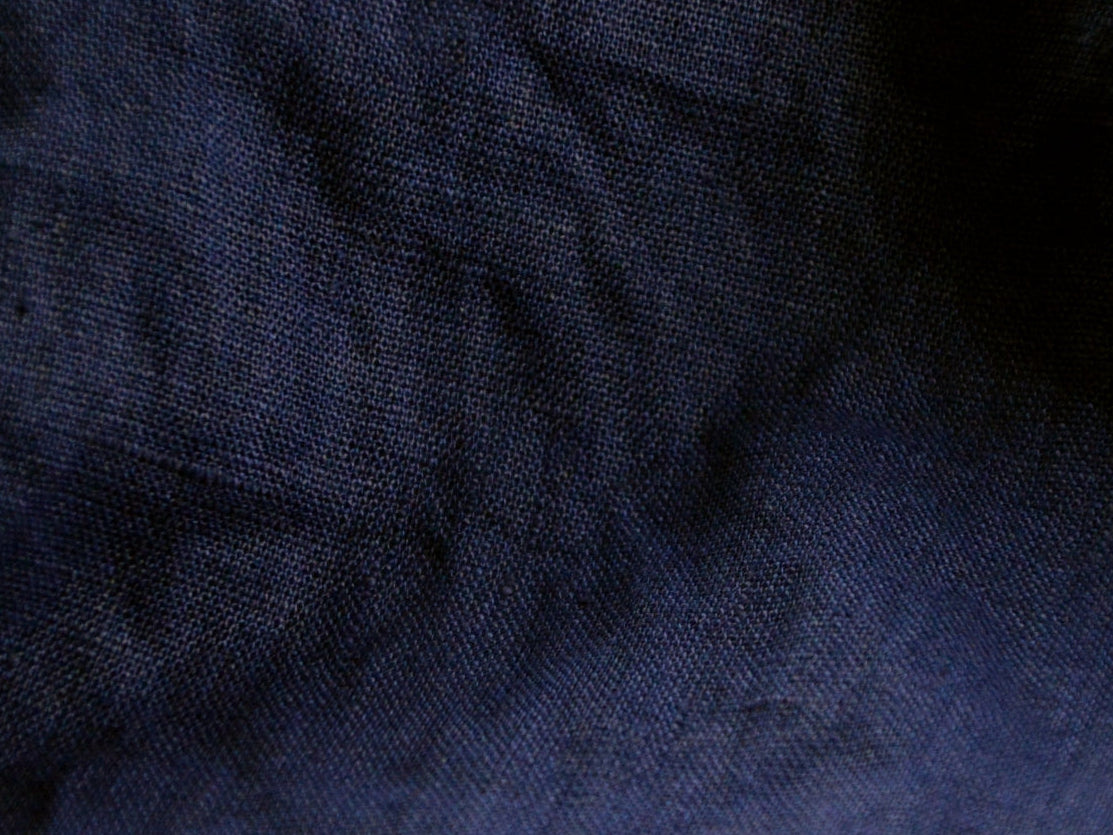 Close-up of dark blue fabric texture