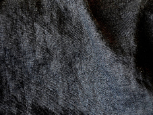 Black stone washed linen