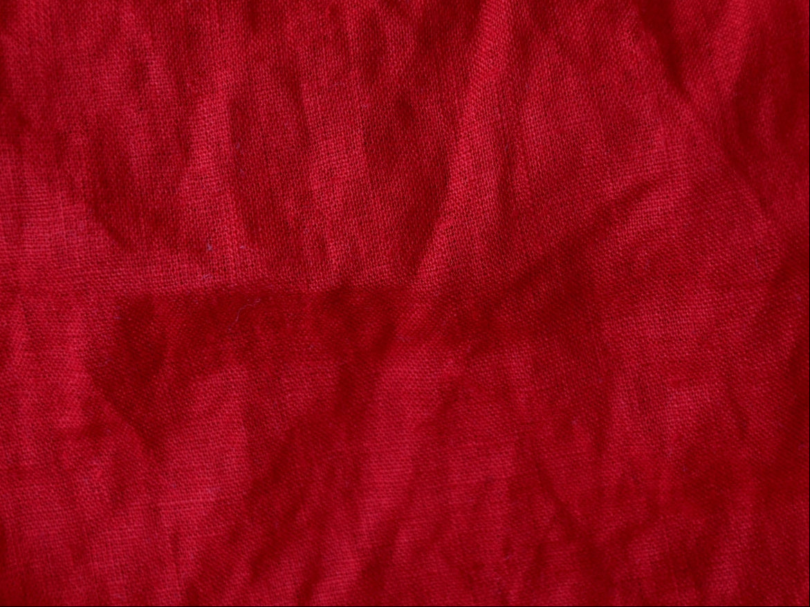 Red stone washed linen