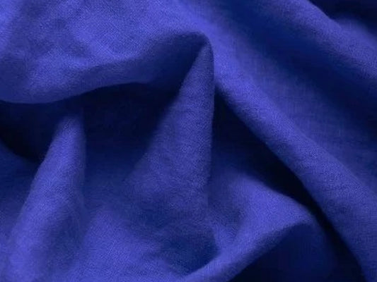 Close-up of blue fabric with folds